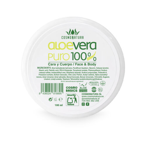 Crema aloe vera 100% cara y cuerpo
