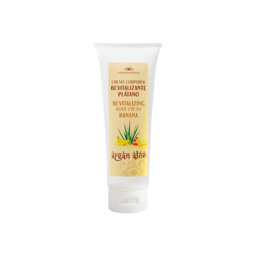 Crema corporal revitalizante con argán y plátano