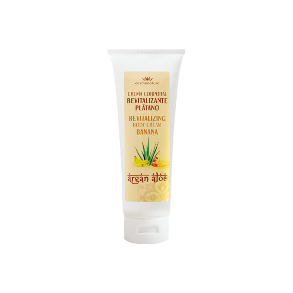 Crema corporal revitalizante con argán y plátano