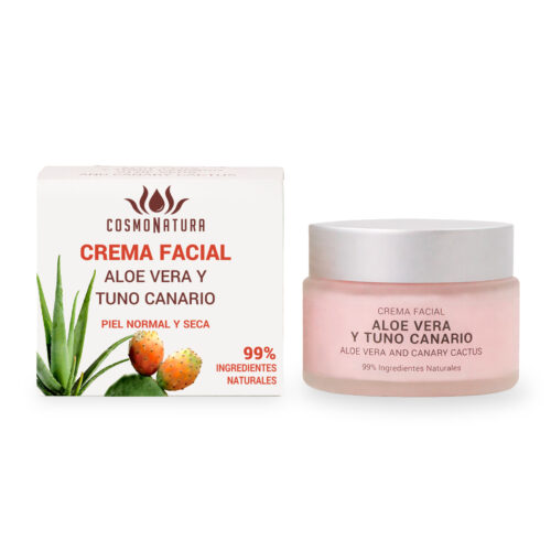 Crema facial aloe vera y tuno canario 99% ingredientes naturales