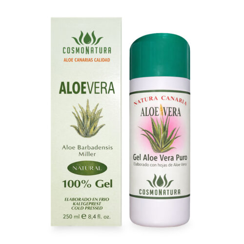 Gel aloe vera elaborado con hojas de 100% aloe vera